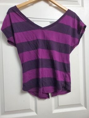 LOT Of 2 - Garage Striped Bow Tied Back Shirts - Size S